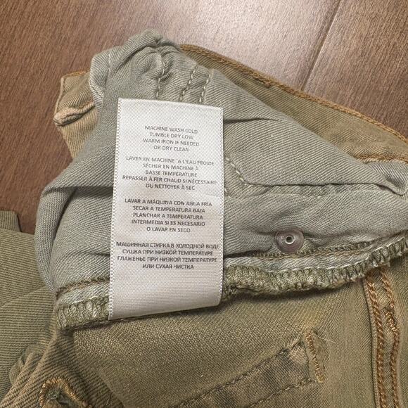 Redone Originals Womens 70s Ultra High Rise Stove Pipe Jeans Washed Sage size 25 - Picture 6 of 7